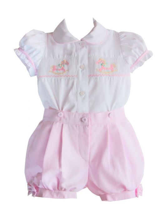 Pretty Originals Smocked Rocking Horse Outfit - BD02044