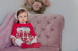 Miranda Girls Red Tartan Dress, Pants & Bonnet Set - Winter - 0044/VGB