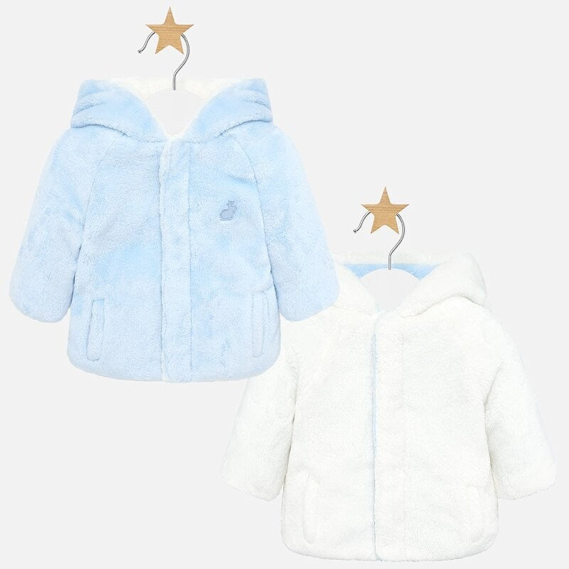 Mayoral Soft Faux Fur Baby Boys Coat (Reversable) 2402