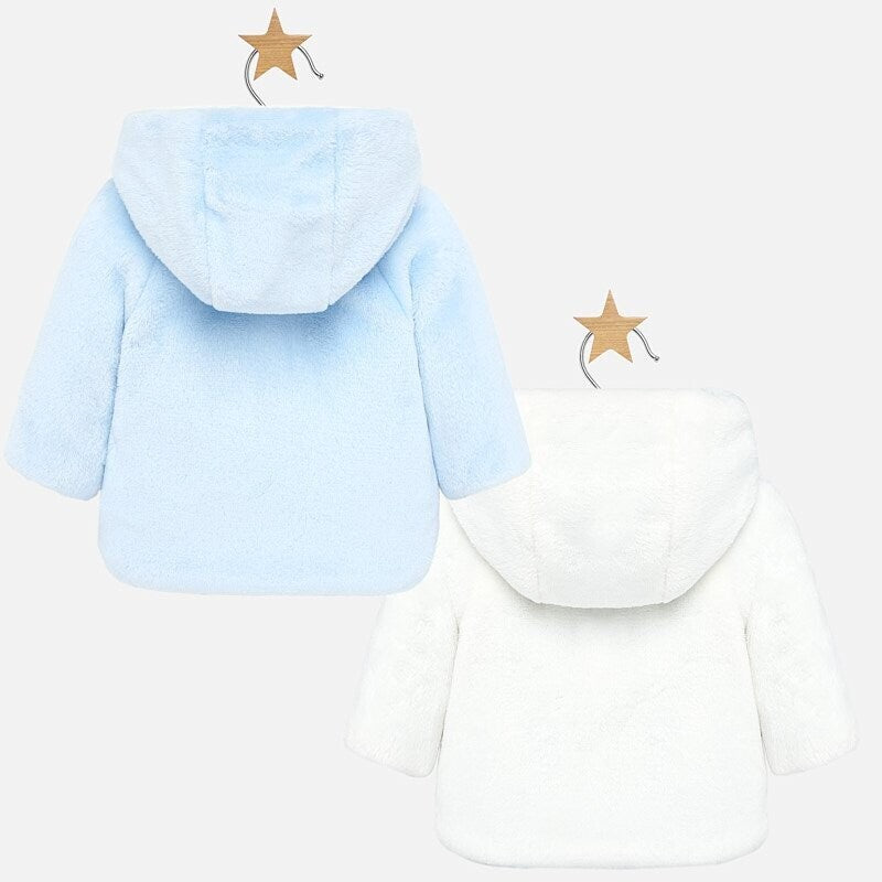 Mayoral Soft Faux Fur Baby Boys Coat (Reversable) 2402
