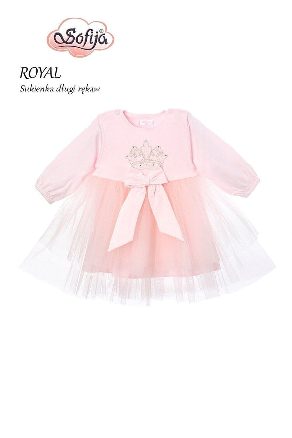 Sofija Crown Tutu Dress - Royal - Pink