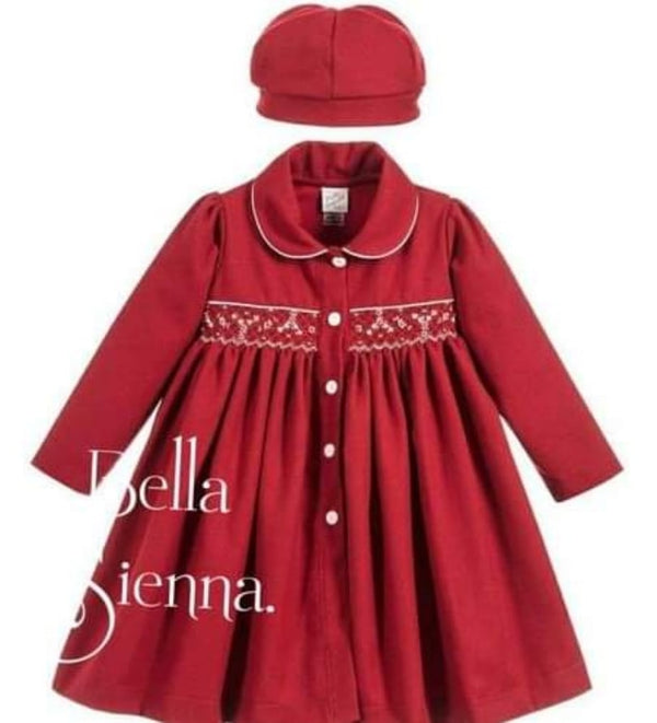 Pretty Originals Red Traditional Coat & Hat