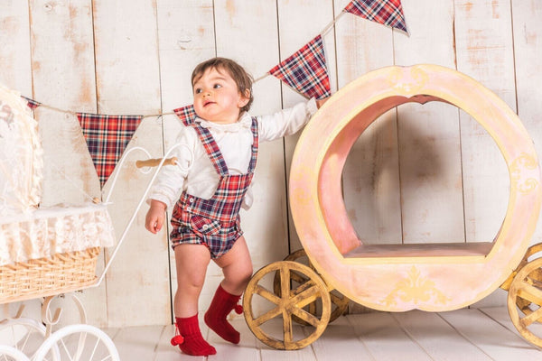 Babine Red Tartan & Ivory Outfit - 2212041