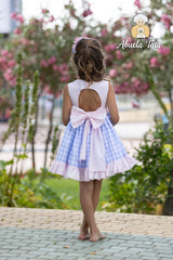 Abuela Tata Blue & Pink Dress - 2599319