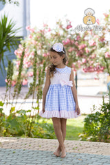 Abuela Tata Blue & Pink Dress - 2599319