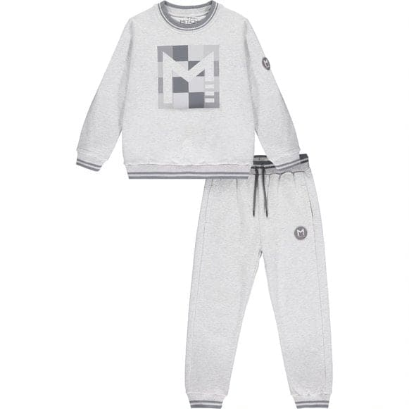 MiTCH -  Older Boys Tracksuit - Squares - Virginia - Grey Malange