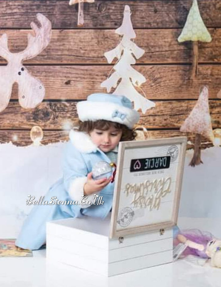 Sarah Louise Heritage Collection  Traditional Coat, Hat & Cape In Baby Blue  - C9500