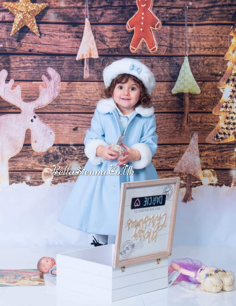 Sarah Louise Heritage Collection  Traditional Coat, Hat & Cape In Baby Blue  - C9500