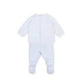 Tutto Piccolo Pale Blue Striped Cosmic Two Piece Set For Baby Boy 2484