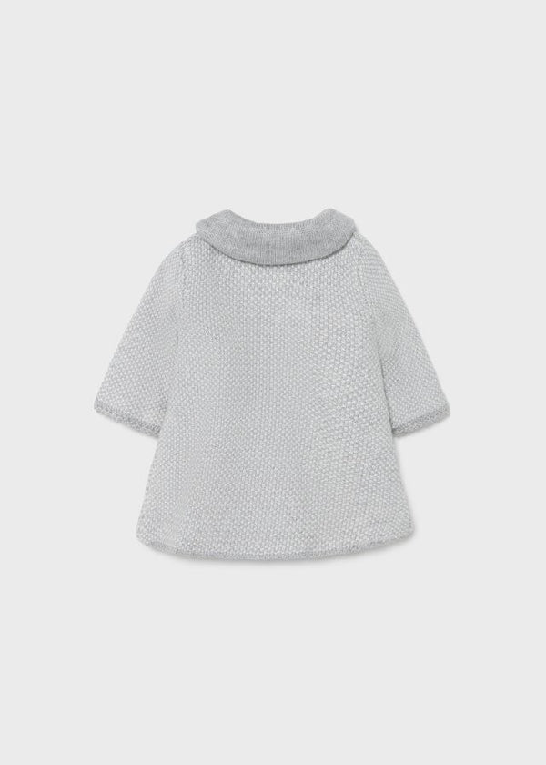 Mayoral Woven coat with bonnet for newborn girl 2403