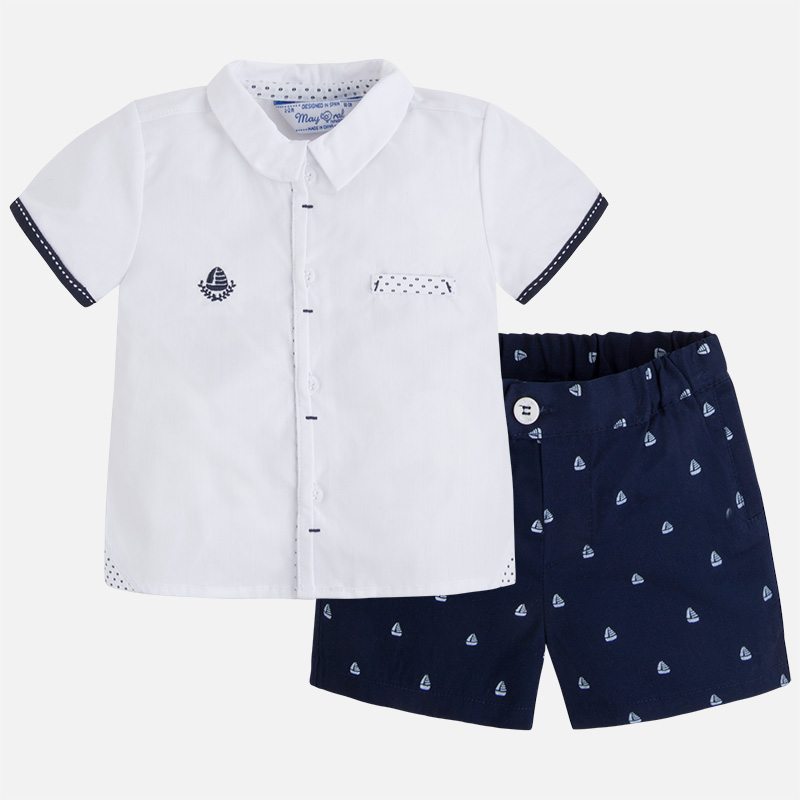 Mayoral shirt and bermuda shorts set for boy. 1221