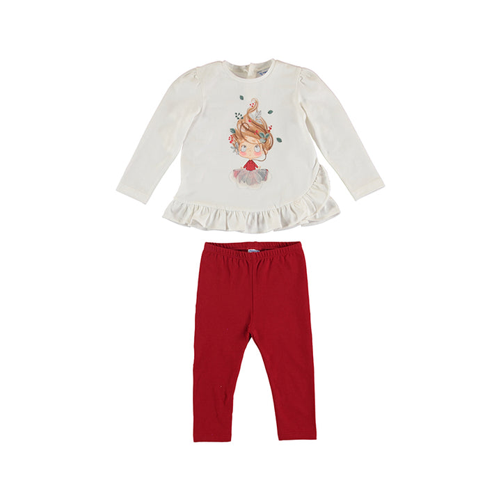 Mayoral Winter Set With Red Leggings - 2722