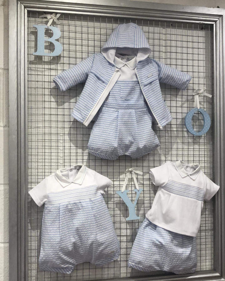 Blues Baby Seersucker Stripe Hooded Jacket - BB0318
