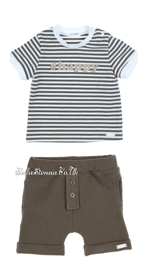 GYMP - Gorgeous Young Misters & Princesses Khaki Shorts & T-shirt Set