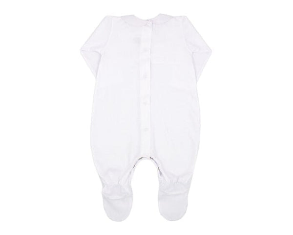 Rapife White Unisex Sleepsuit With Button Detail 4104