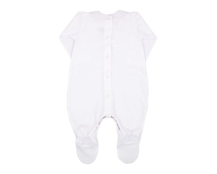 Rapife White Unisex Sleepsuit With Button Detail 4104