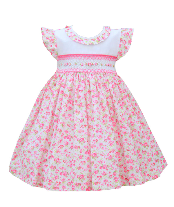 Pretty Originals Floral Smocked Summer Dress For Girls BD01938