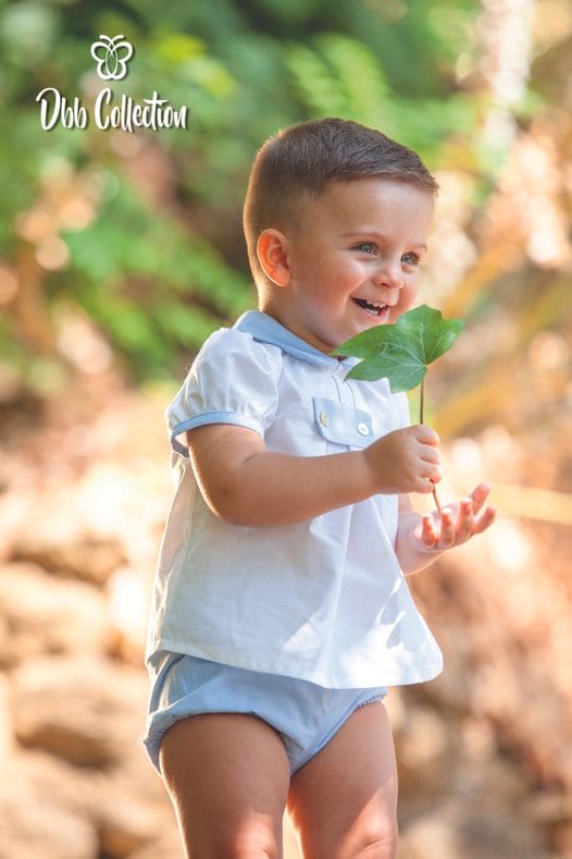 Dbb Collection Boys Blue & White Summer Outfit -09505