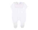 Rapife White Unisex Sleepsuit With Button Detail 4104
