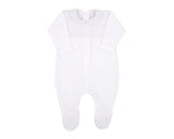Rapife White Unisex Sleepsuit With Button Detail