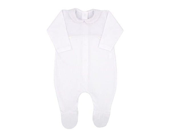 Rapife White Unisex Sleepsuit With Button Detail 4104