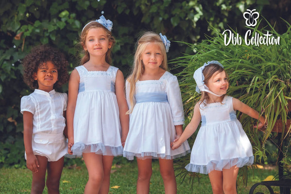 Dbb Collection White & Blue Dress - 10602
