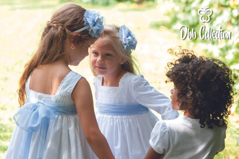 Dbb Collection White & Blue Dress - 10602