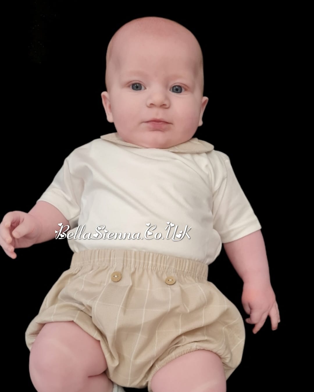 Rapife Baby Boys Classic Spanish Shirt And Jam Pants Set Beige 5233