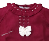 Granlei Burgundy Knitted Shorts Set Outfit - 2100