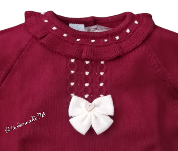 Granlei Burgundy Knitted Shorts Set/Outfit - 2100
