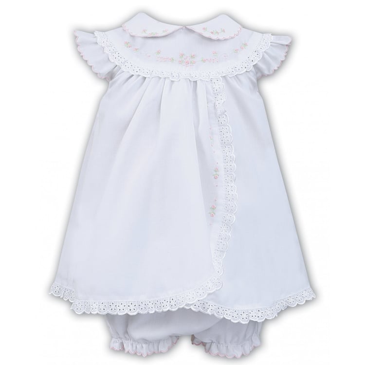 Sarah Louise White Embroidered Dress Set 011457