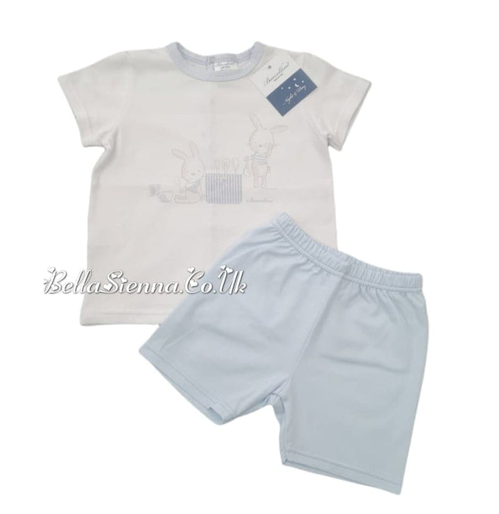 Barcellino Boys Two Piece Bunny Short & T-shirt Set - 1440