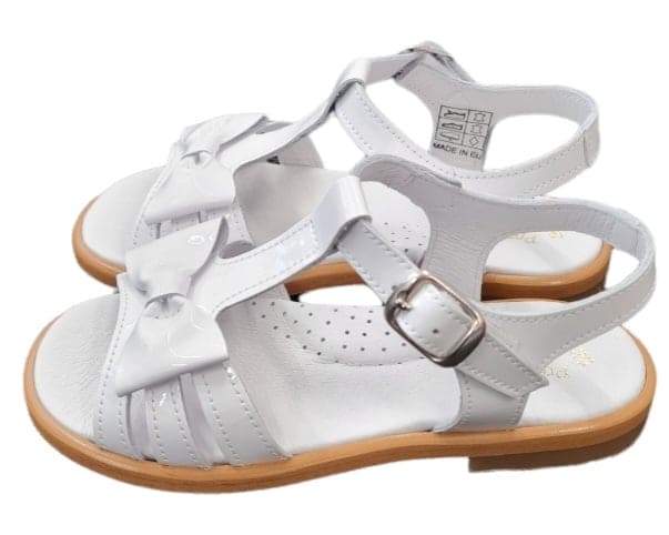 Pretty Originals White Patent Leather Sandals - UE00602