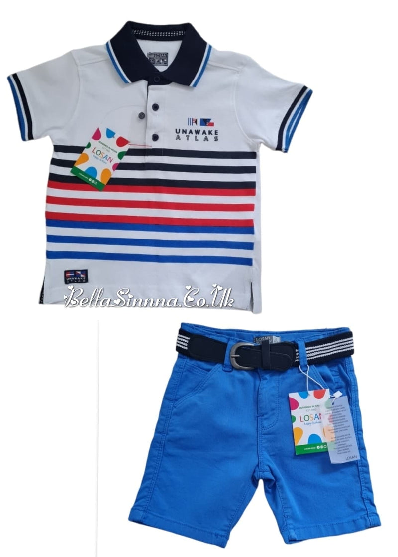 Losan Boys Polo Short Set -8037