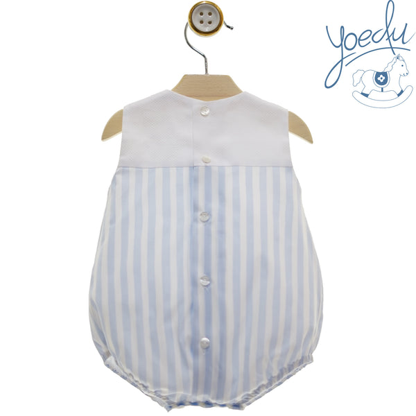 Yoedu Boys Blue & White Stripe Romper - 0911