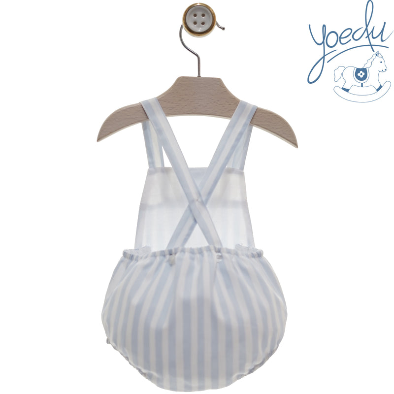 Yoedu Boys Blue & White Stripe Romper - 0807