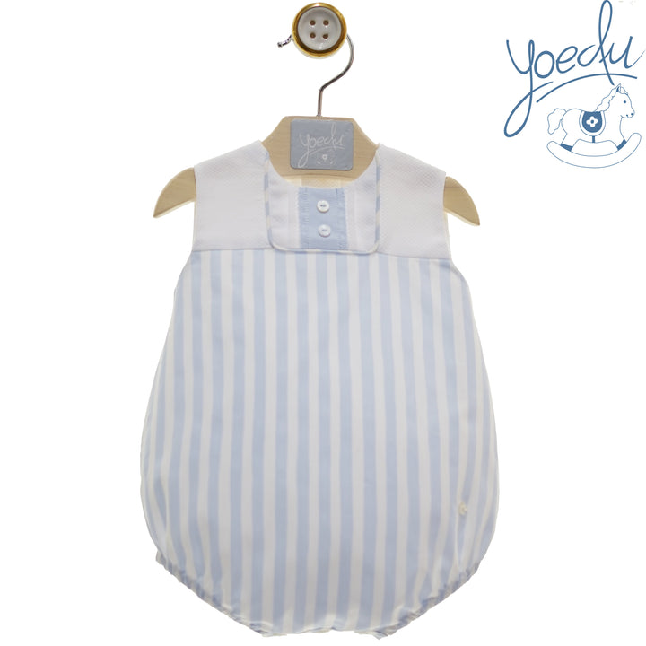 Yoedu Boys Blue & White Stripe Romper - 0911