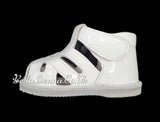 Pretty Originals White Patent Velcro Fastening Sandals - UE00136