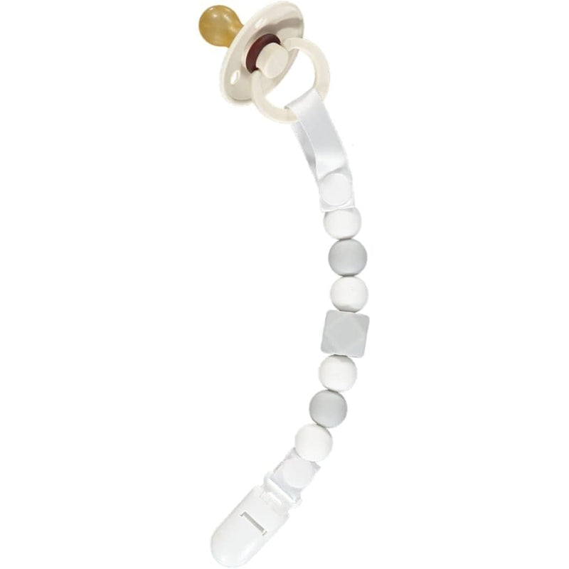 Nibbling Silicone Grey & White Geo Dummy Chain