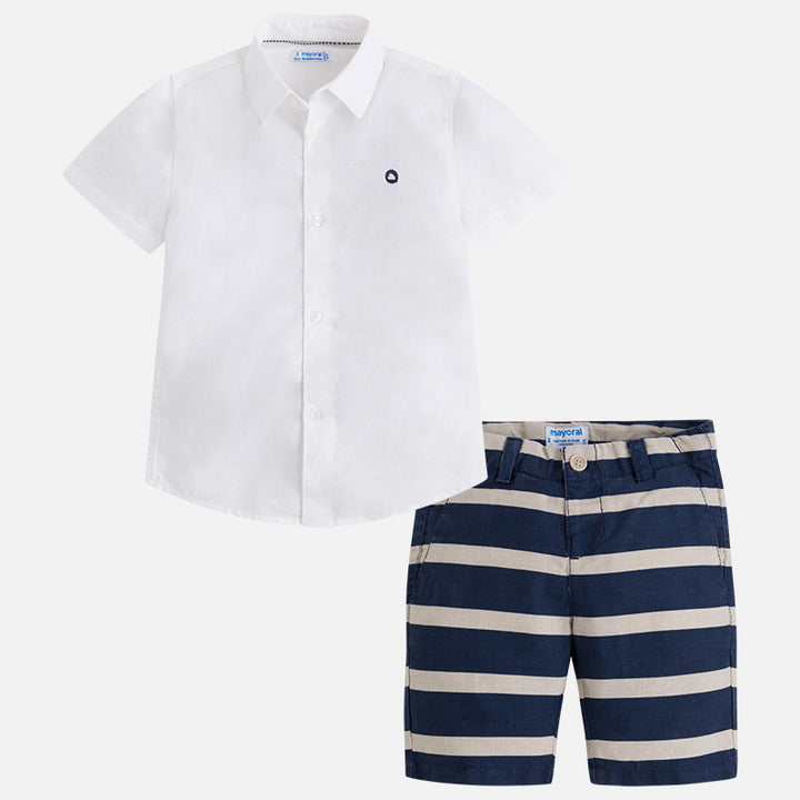 Mayoral Boys Smart Shirt & Shorts Set - 3284