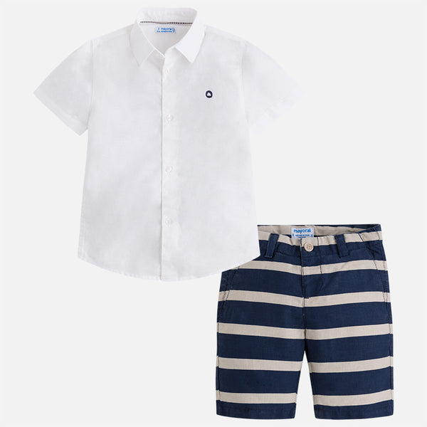 Mayoral Boys Smart Shirt & Shorts Set - 3284