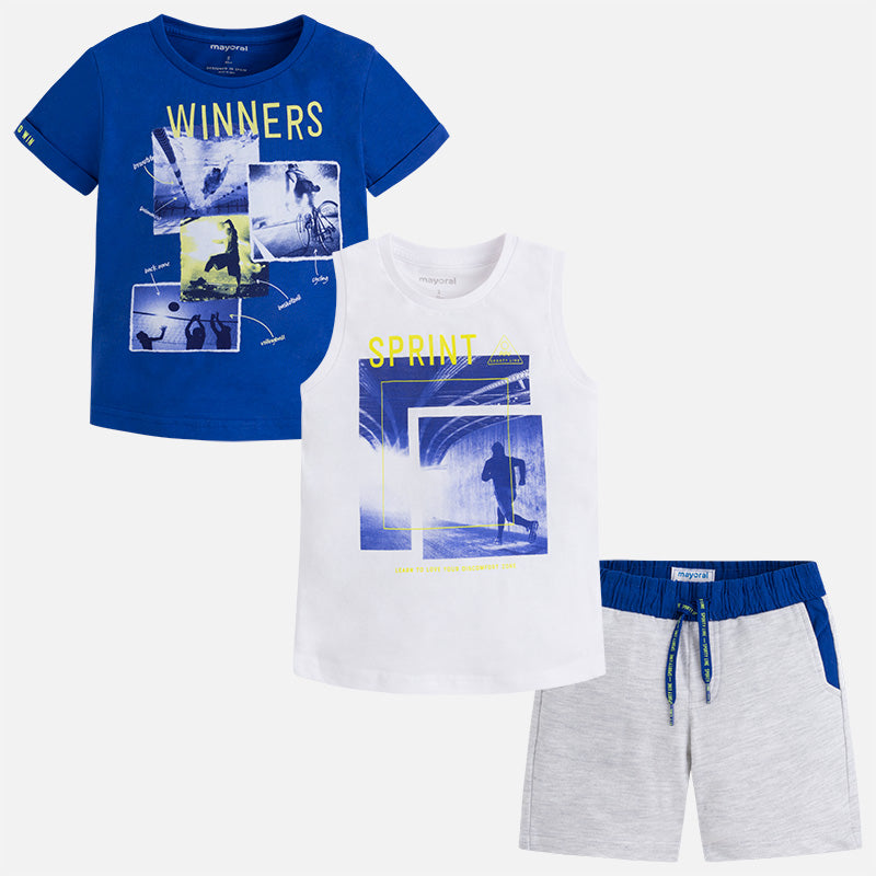 Mayoral Boys Three Piece Summer Short Set 3614