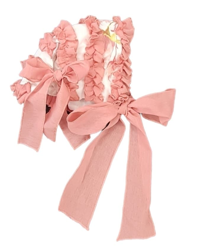 La Marquesita Real Baby Girls Floral Puffball Dress Set