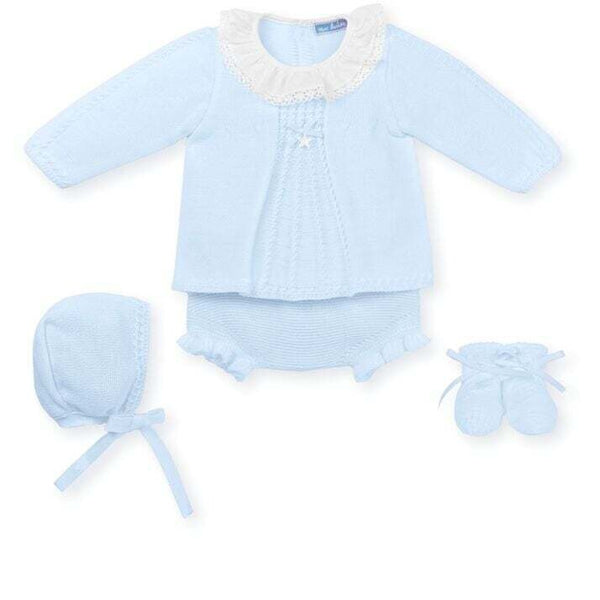 Mac ilusion Blue & White Four Piece Set For Newborn 8231