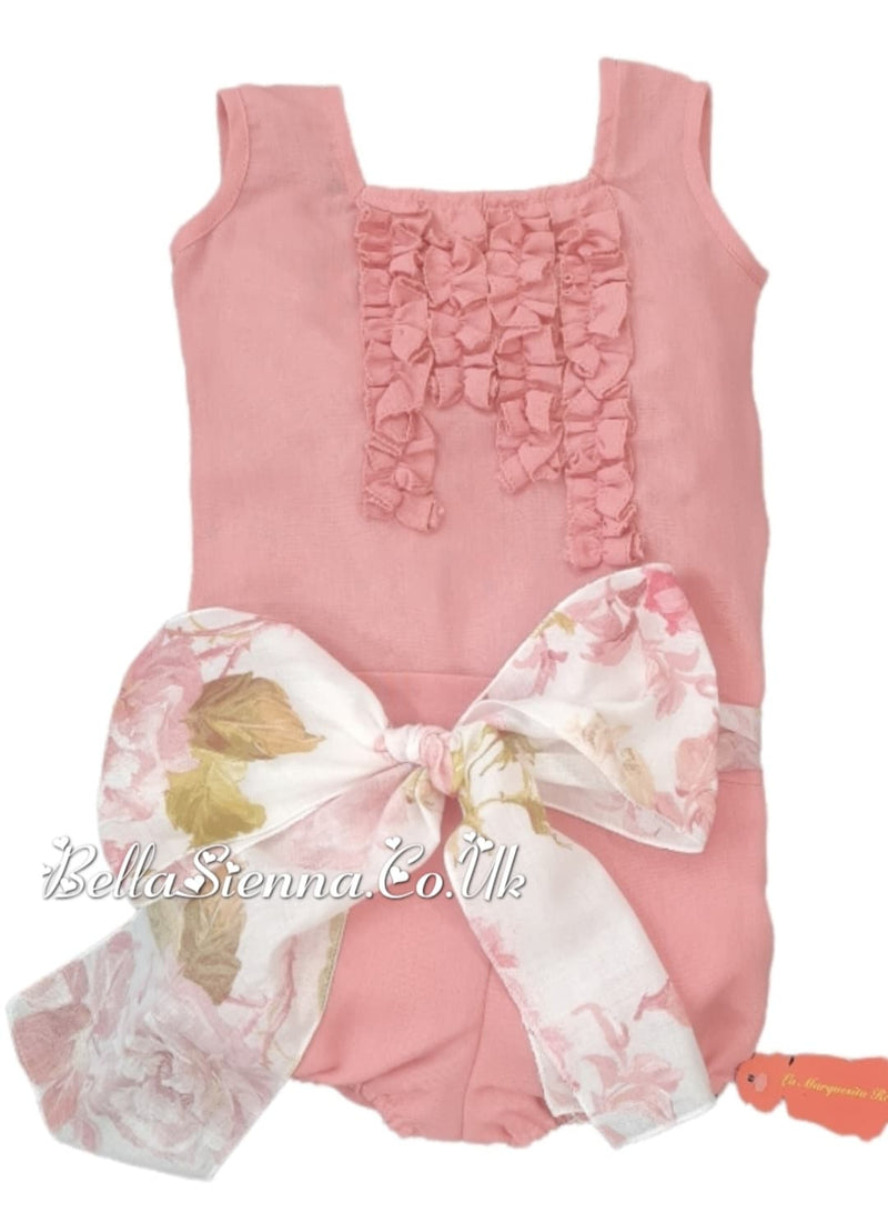 La Marquesita Floral Jam Pant Set For Girls