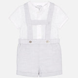 Mayoral Baby Smart Traditional Short set With Braces 1208 Grey