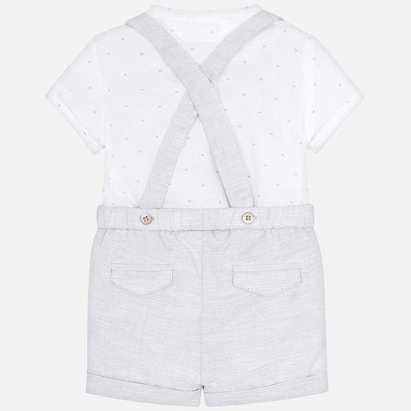 Mayoral Baby Smart Traditional Short set With Braces 1208 Grey