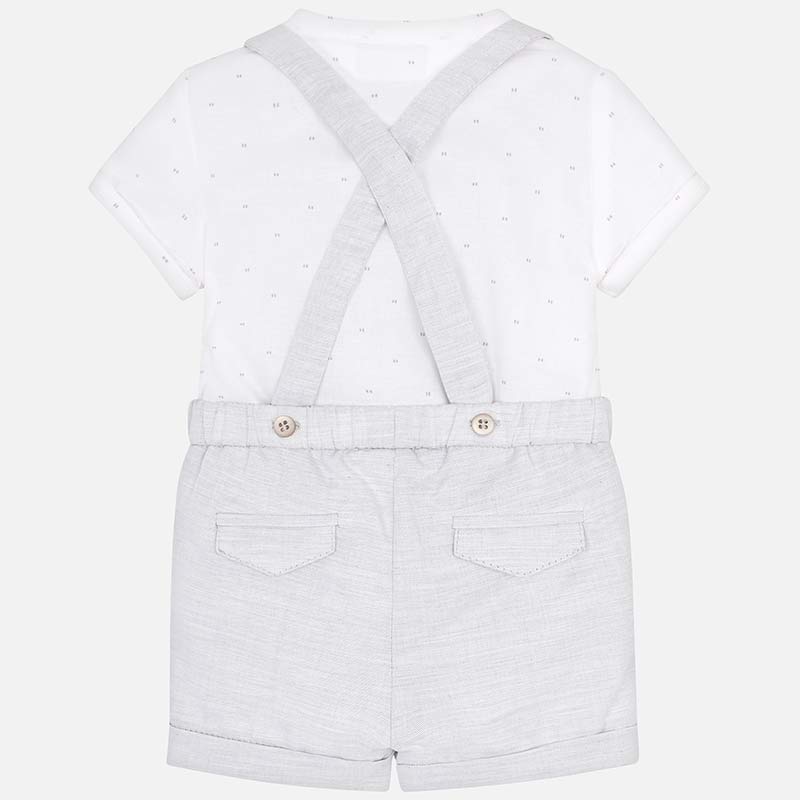 Mayoral Baby Smart Traditional Short set With Braces 1208 Grey