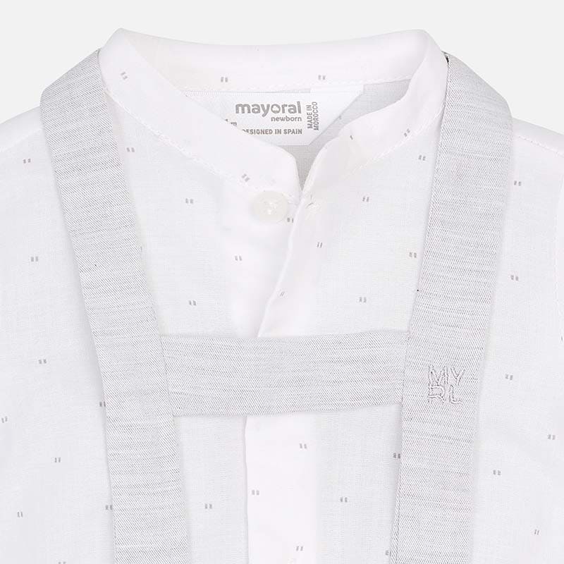 Mayoral Baby Smart Traditional Short set With Braces 1208 Grey