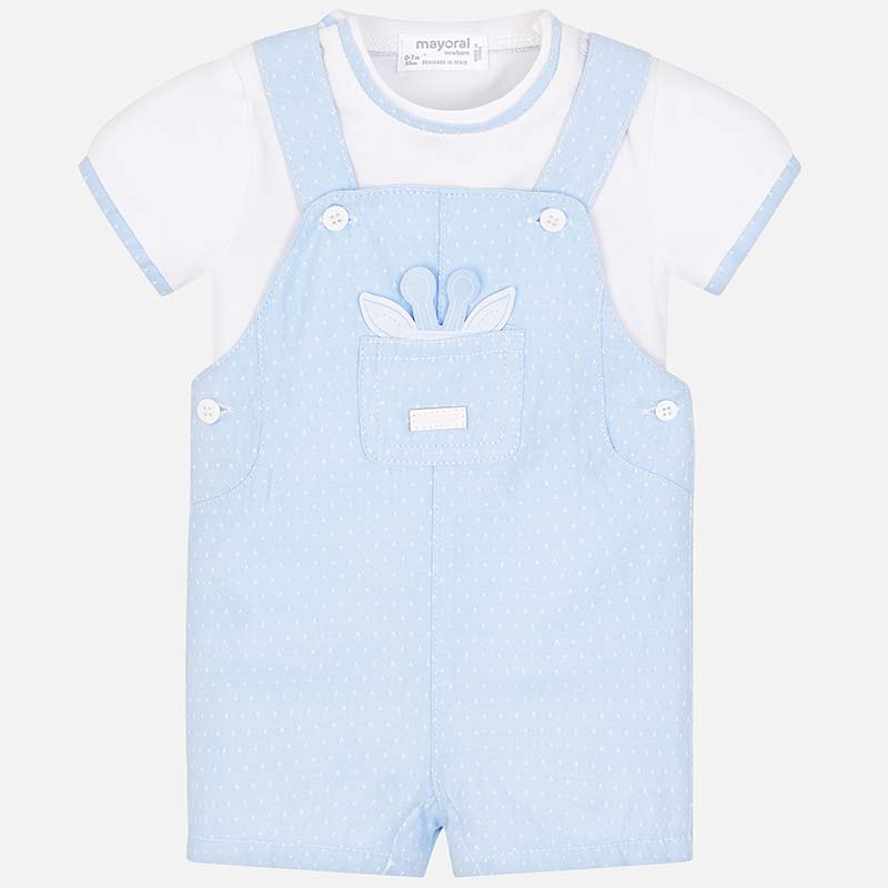 Mayoral Stripes Blue And White Set Newborn Boy 1619